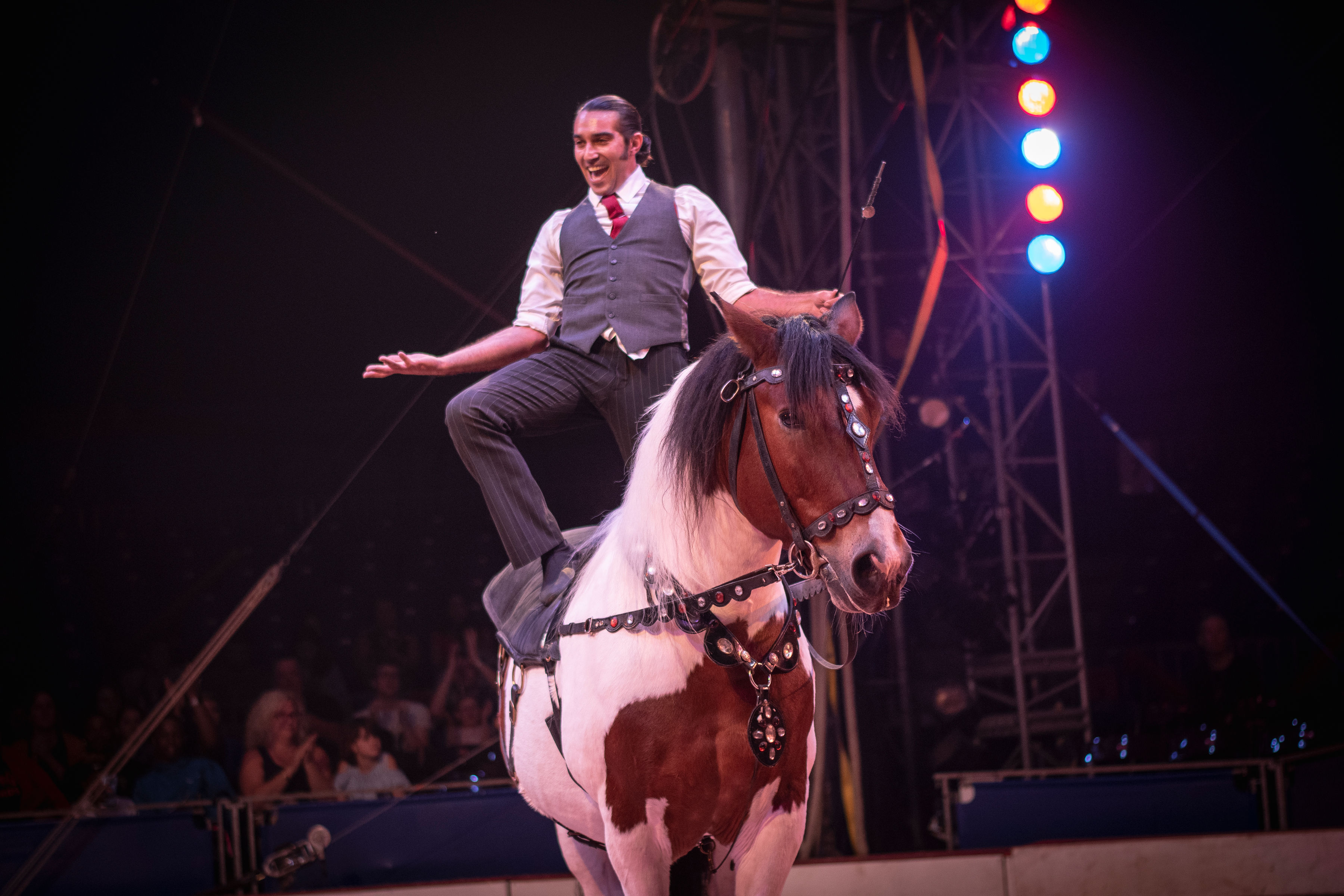 Caleb, the Daring Horseman of Circus Flora.