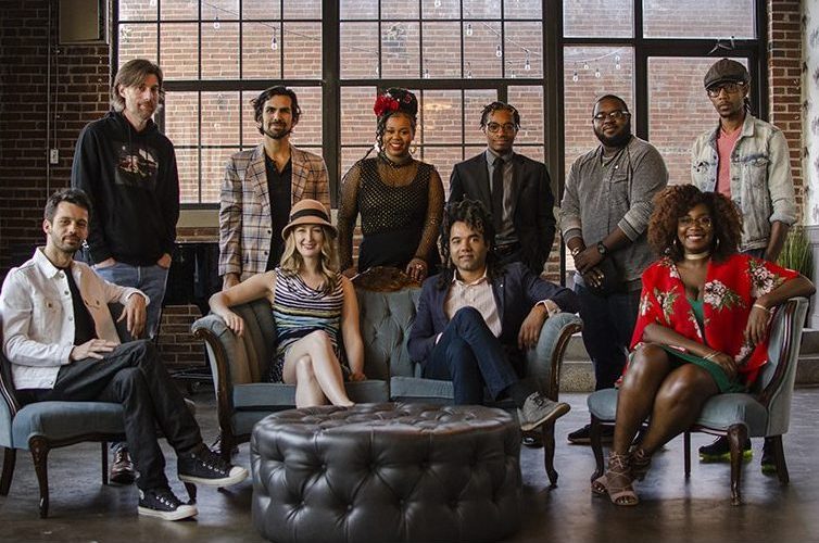 Kranzberg Arts 2019-2020 Music Artists in Residence group of 10 musicians sitting and standing